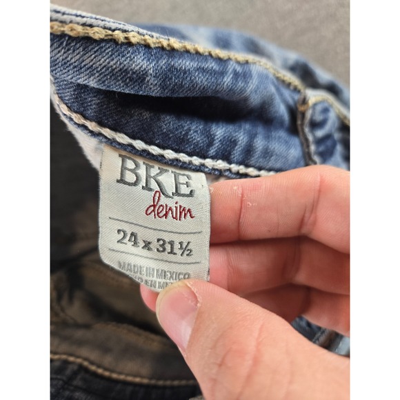 BKE DENIM STELLA SKINNY JEANS SIZE 24 R (26W) STRETCH LOW RISE BPL1614 VINTAGE - Picture 5 of 14
